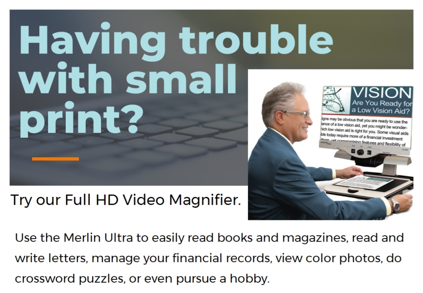 Beaches Branch Library Gets a Merlin Ultra Magnifier